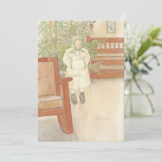 Carl Larsson - Meisje en schommelstoel Kaart (Staand voorkant)