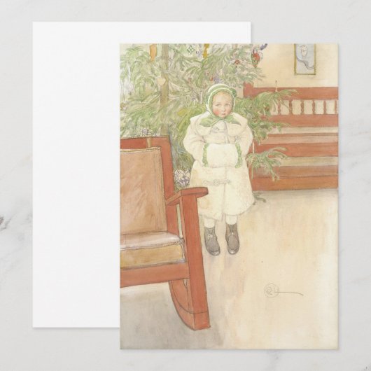 Carl Larsson - Meisje en schommelstoel Kaart (Voorkant / Achterkant)