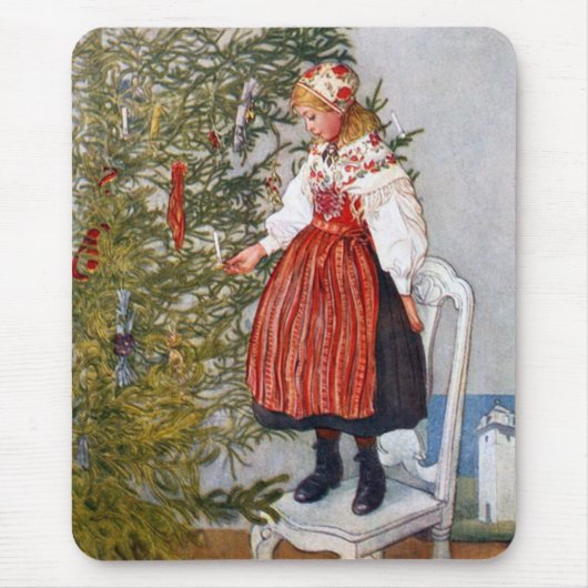 Carl Larsson Muismat voor kerstbomen Mousepad (Voorkant)