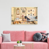 Carl Larsson Neutral schilderij Home Scène Canvas Afdruk (Insitu (Woonkamer))