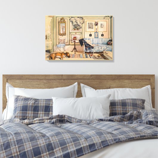 Carl Larsson Neutral schilderij Home Scène Canvas Afdruk (Insitu (Slaapkamer))