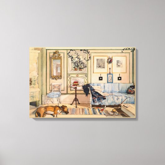 Carl Larsson Neutral  schilderij Home Scène Canvas Afdruk (Voorkant)