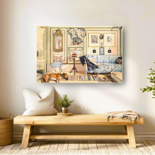 Carl Larsson Neutral  schilderij Home Scène Canvas Afdruk