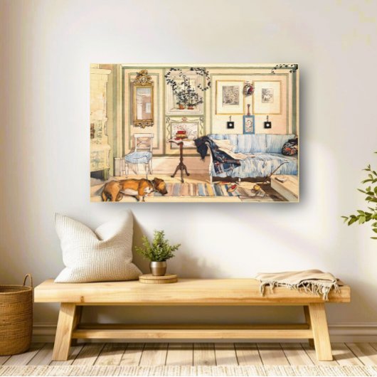 Carl Larsson Neutral schilderij Home Scène Canvas Afdruk