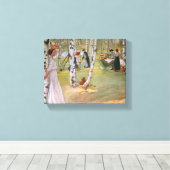 Carl Larsson - Ontbijt in de open lucht Canvas Afdruk (Insitu (Houten vloer))