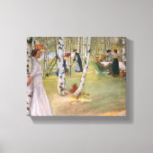 Carl Larsson - Ontbijt in de open lucht Canvas Afdruk (Voorkant)