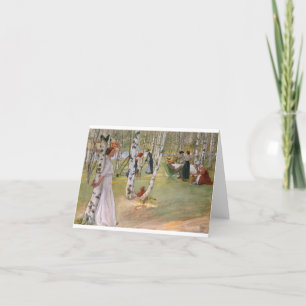 Carl Larsson - Ontbijt in het midden Bedankkaart