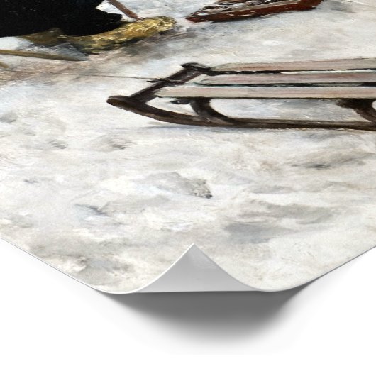 Carl Larsson Open Air Painter. Winter-Motif Poster (Hoek)