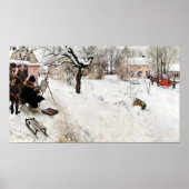 Carl Larsson Open Air Painter. Winter-Motif Poster (Voorkant)