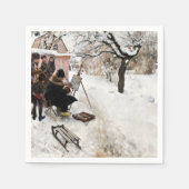 Carl Larsson Open Air Painter. Winter-Motif Servet (Voorkant)