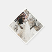 Carl Larsson Open Air Painter. Winter-Motif Servet (Hoek)