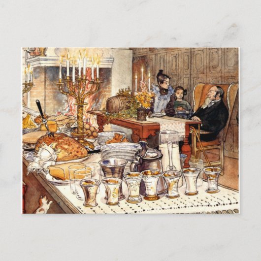 Carl Larsson over kerstmis, Larsson art Feestdagenkaart (Voorkant)