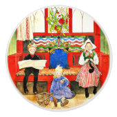 Carl Larsson - Papa, Mama, Kind, fijne kunst Keramische Knop (Voorkant)