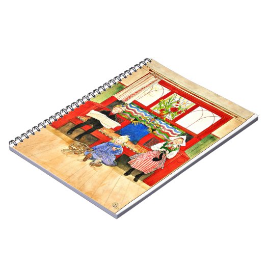 Carl Larsson - Papa, Mama, Kind, kunstdruk Notitieboek (Linkerzijde)