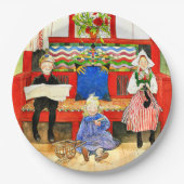 Carl Larsson - Papa, mama, kind, mooie kunst Papieren Bordje (Voorkant)