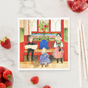 Carl Larsson - Papa, mama, kind, mooie kunst Servet