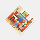 Carl Larsson - Papa, mama, kind, mooie kunst Servet (Hoek)