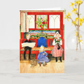 Carl Larsson - Papa, mama, kind, prima kunst Kaart (Gele Bloem)