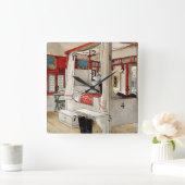 Carl Larsson - Papa's Room Vierkante Klok (Huis)