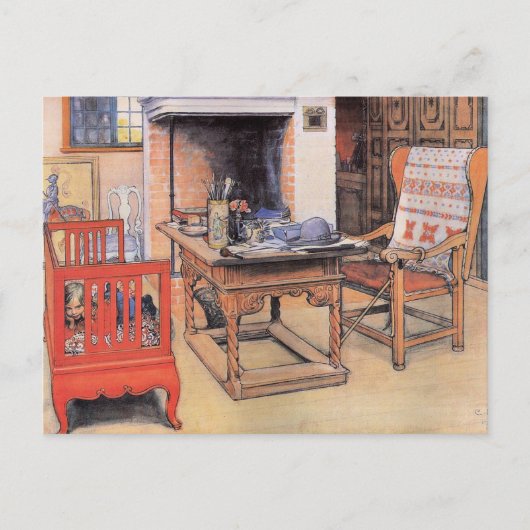 Carl Larsson, Peek-a-Boo, Briefkaart (Voorkant)