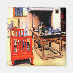 Carl Larsson - Peek-a-Boo Magneet