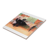 Carl Larsson - Playing Scales Tegeltje (Zijkant)