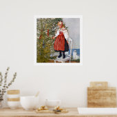 Carl Larsson-Poster voor kerstboomkunst Poster (Keuken)