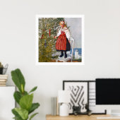 Carl Larsson-Poster voor kerstboomkunst Poster (Thuiskantoor)