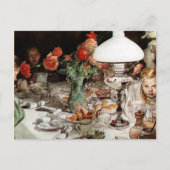 Carl Larsson - Rond de lamp Briefkaart (Voorkant)