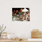 Carl Larsson - Rond de lamp Poster (Keuken)