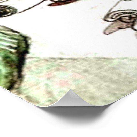 Carl Larsson - Rond de lamp Poster (Hoek)