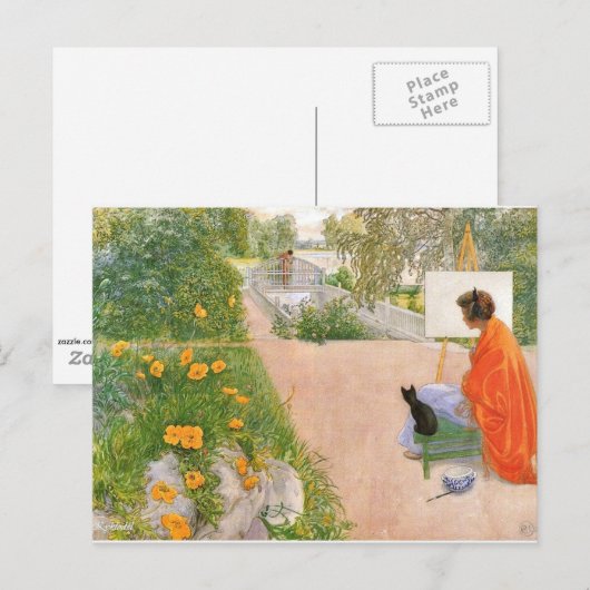 Carl Larsson schilderij, Bridge Briefkaart (Voorkant / Achterkant)