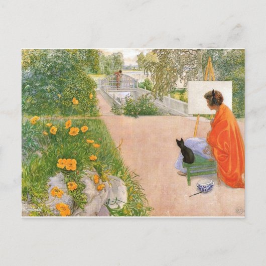 Carl Larsson schilderij, Bridge Briefkaart (Voorkant)