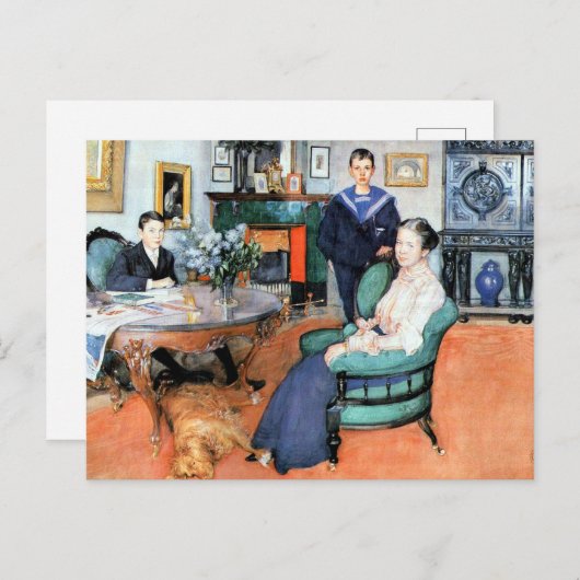 Carl Larsson schilderij - Hakon, Daga en Edgar, Briefkaart (Voorkant / Achterkant)