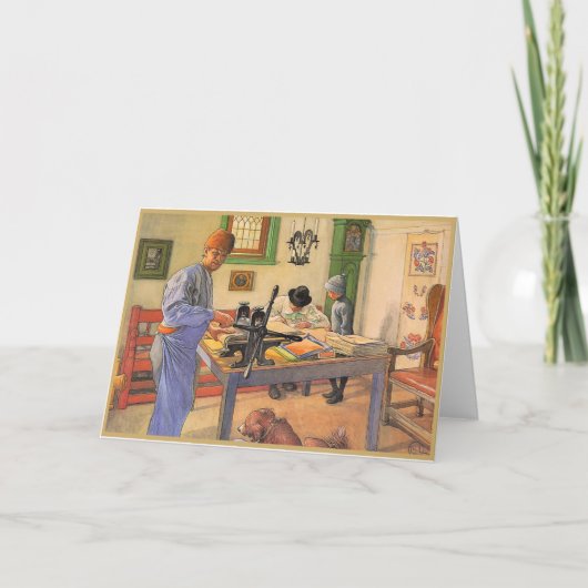 Carl Larsson schilderij, Mijn zure workshop Kaart (Voorkant)