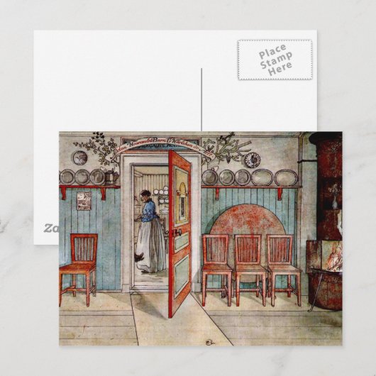 Carl Larsson schilderij: Oude Anna Briefkaart (Voorkant / Achterkant)