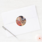 Carl Larsson schilderij, Peek-a-Boo, Ronde Sticker (Envelop)