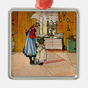 Carl Larsson schilderij, The Kitchen Metalen Ornament