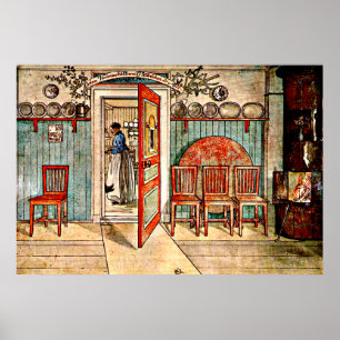 Carl Larsson schildert: Oude Anna Poster