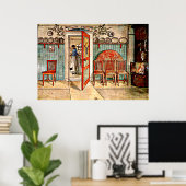 Carl Larsson schildert: Oude Anna Poster (Thuiskantoor)