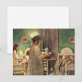 Carl Larsson St. Lucia Day Kerstmis in Zweden Briefkaart (Voorkant / Achterkant)