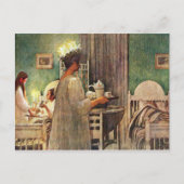 Carl Larsson St. Lucia Day Kerstmis in Zweden Briefkaart (Voorkant)