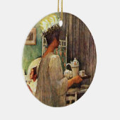 Carl Larsson St. Lucia Day Kerstmis in Zweden Keramisch Ornament (Rechts)