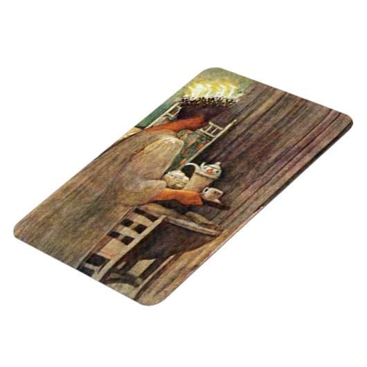 Carl Larsson St. Lucia Day Kerstmis in Zweden Magneet (Linkerzijde)