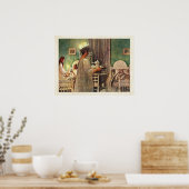 Carl Larsson St. Lucia Day Kerstmis in Zweden Poster (Keuken)