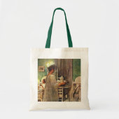 Carl Larsson St. Lucia Day Kerstmis in Zweden Tote Bag (Voorkant)