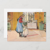 Carl Larsson - The Kitchen 1898 Briefkaart (Voorkant / Achterkant)