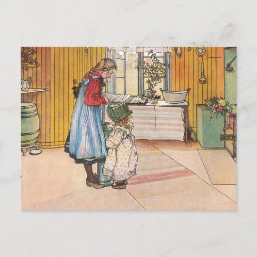 Carl Larsson - The Kitchen 1898 Briefkaart (Voorkant)