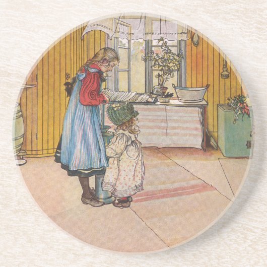  Carl Larsson The Kitchen Zandsteen Onderzetter (Voorkant)