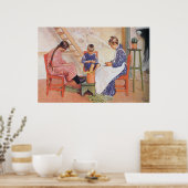 Carl Larsson they Shelled Peas Waterverf Poster (Keuken)